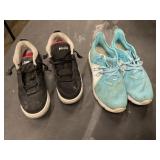 2- pair of Nike shoes. Sz 7y & sz 9. Used