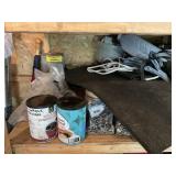 Large shelf clean out in garage, hardware, misc.