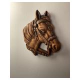 Chalk ware horse wall hanging
