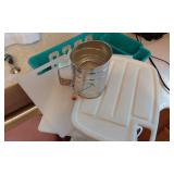 3 cutting boards and a sifter