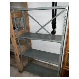 Gray metal shelf
