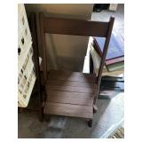 3 Folding wooden chairs