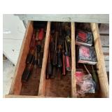 Drawer of screwdrivers