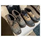 2 pair of winter rubber shoes so. 12 and sz10 in