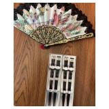 Chopsticks and fan