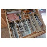 Drawer of kitchen utensils