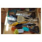 Drawer of cooking utensils