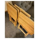 4 wood dinner trays