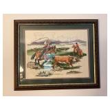 Cowboy picture. Cross stitch