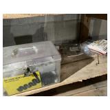 Sewing box with patterns and thread