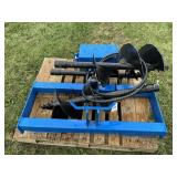 Skid steer post hole digger w/three augers