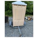 Port-A-John on small utility trailer
