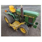 John Deere 650 compact Diesel tractor with belly