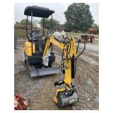 YFE16 mini  excavator w/hyd thumb canopy