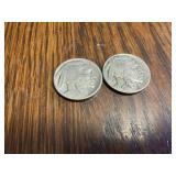 1934 and 1936 buffalo nickel