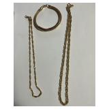 (2) necklaces and a bracelet