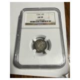 1914 Barber dime AU58