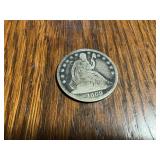 1869 Seated liberty half dollar