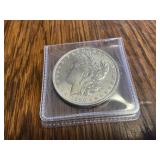 1886 Morgan silver dollar