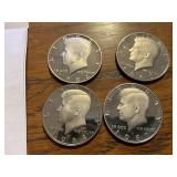 (4) Proof Kennedyï¿½s half dollar