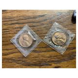 (2) uncirculated 1963D Lincoln pennys