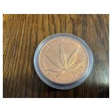 Cannabis sativa  copper round .999