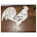 Metal chicken wall decor