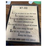 "My Job" poster glass is broke