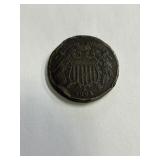 1864 2 Cent coin
