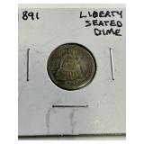 1891 Liberty Seated Dime