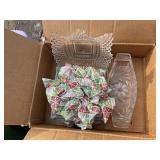 Small box of glassware