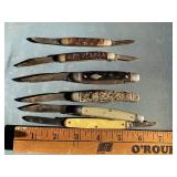 (6) Pocket knifes, Schrade Walden, Camillus,Queen