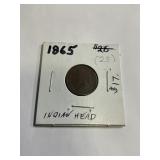 1865  Indian Head penny