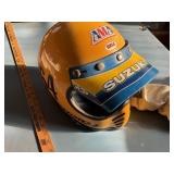 Suzuki motor helmet sz 7 3/8 and goggles marked
