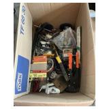 Box lot of Misc Tools Electric, pop rivets and