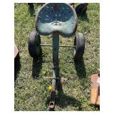 Lawn mower riding sulky