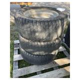 (3) titan soft turf tires
