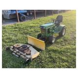 John Deere 140 w/ hyd snow plow and deck