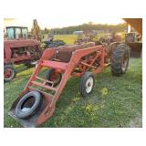 Allis Chalmers D-14 gas tractor, w/front loader