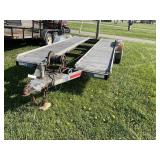 Open deck car hauler trailer