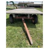 Flat hay wagon