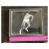 Framed photo of Pete Maravich