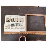 Saloon ales and beers on draught mirror beer