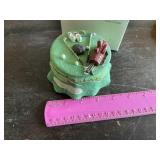 Hand painted golf small jewelry box