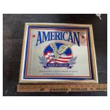 American mirrored beer sign