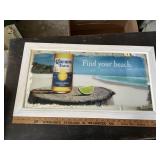 Corona Extra find your beach mirror beer sign