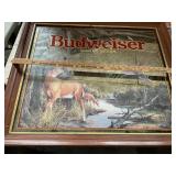 Budweiser deer mirrored glass beer sign does have