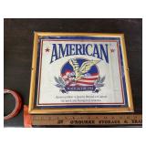 American beer bar mirror