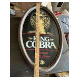 King Cobra light up bar sign untested
