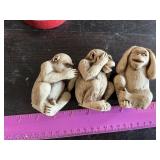 Hear no evil, see no evil,speak no evil monkeys